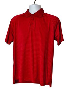Under Armour Mens S Polo Shirt Red Loose Fit HeatGear Sporty Stretch Athleisure